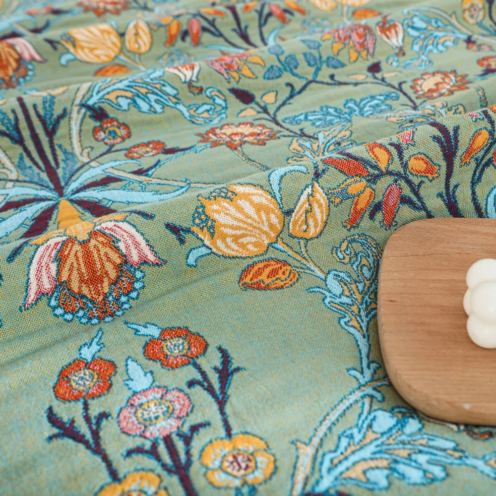 Copriletto Floreale Reversibile Frange Letto Divano - Image 4