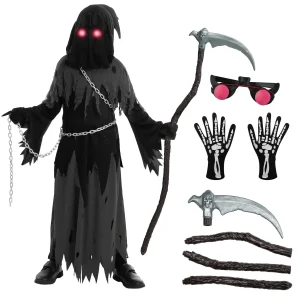 Costume Halloween Bambino Mantello Horror Falce