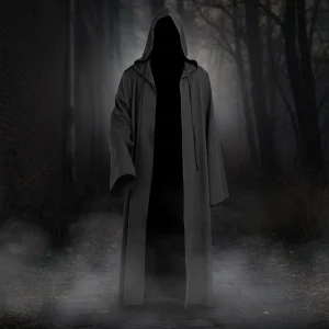 Costume Halloween Mantello Cappuccio Fantasma