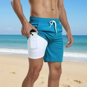 Costume Nuoto Sportivo Asciugatura Rapida Tasca Laterale