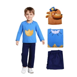 Costumi Halloween Cane Poliziotto Bambino Set Cosplay