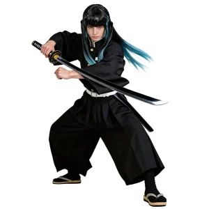 Costumi Halloween Kimono Samurai Cosplay Adulto