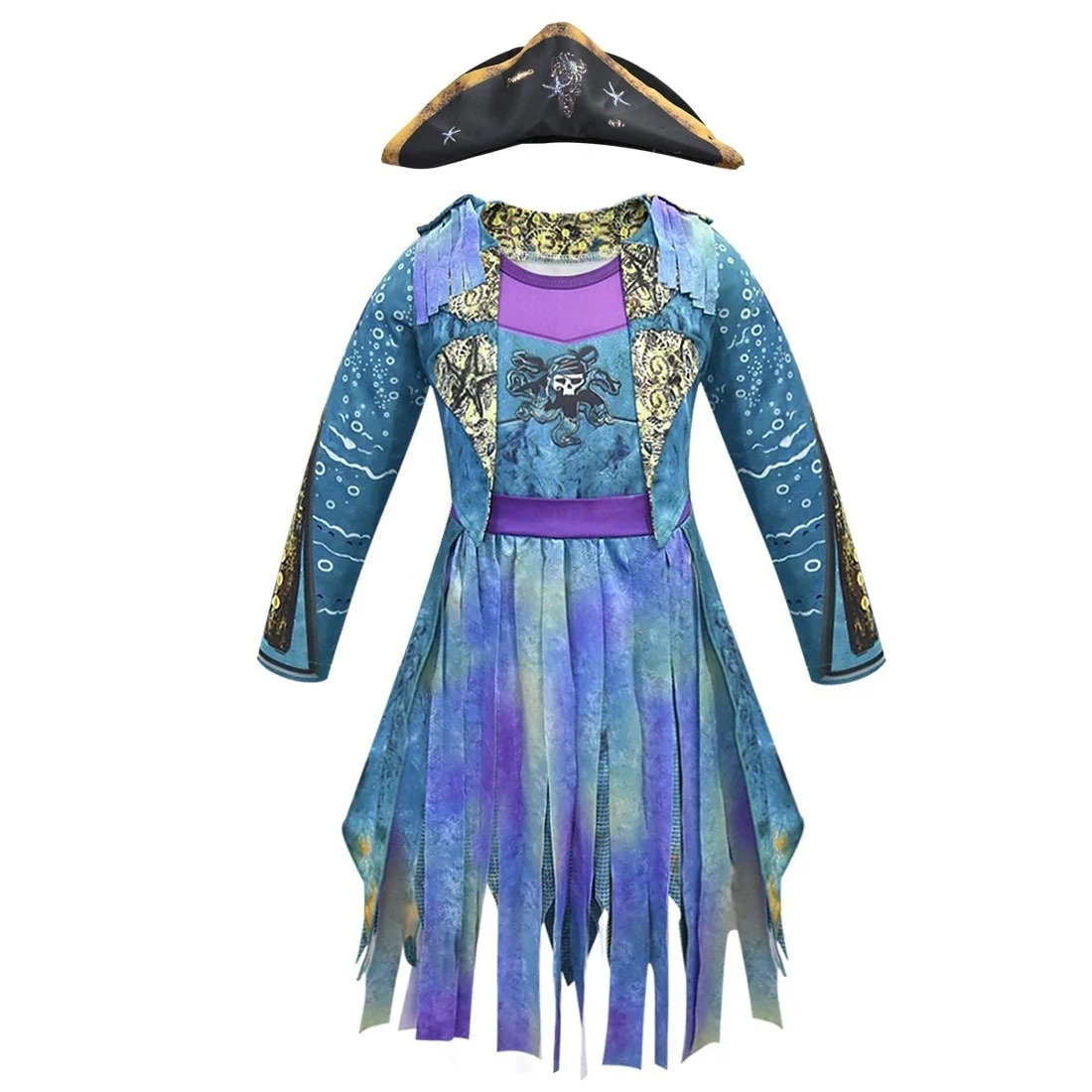 Costumi Halloween Pirata Bambina Vestito Carnevale - Image 5