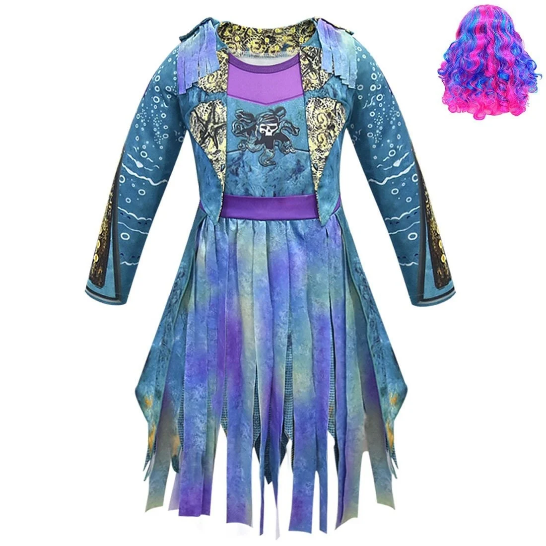 Costumi Halloween Pirata Bambina Vestito Carnevale - Image 6