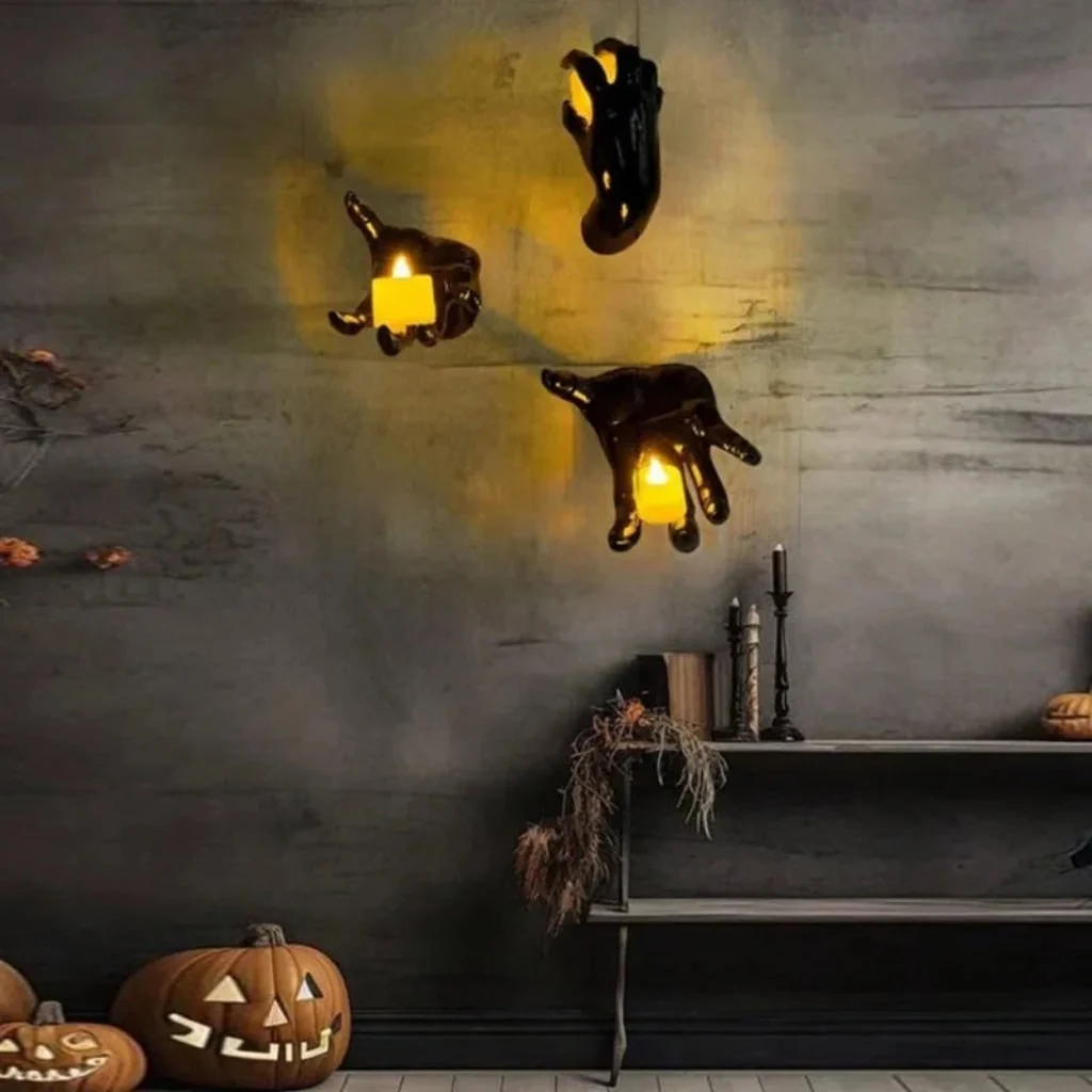 Decorazione Halloween Set Mani Arredo Spettrale - Image 3