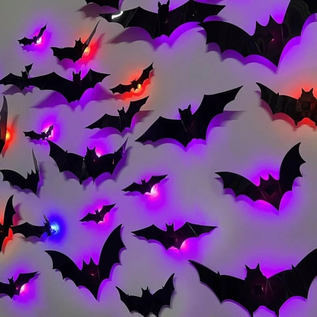 Decorazione Halloween Set Pipistrelli Parete Festivo