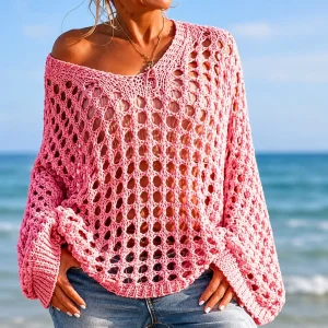 Donna Maglione Da Spiaggia All'uncinetto Estate Top | Boho