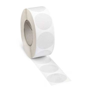Rolo de Etiquetas Autocolantes Transparentes Redondas