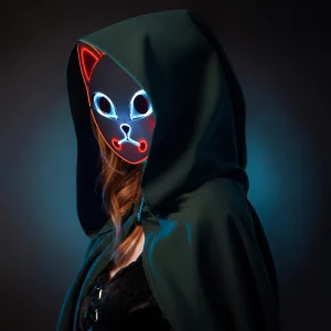 Maschera Di Halloween Gatto LED Luminoso