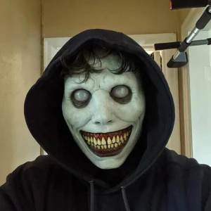 Maschera Halloween Demone Horror Cappuccio Festa
