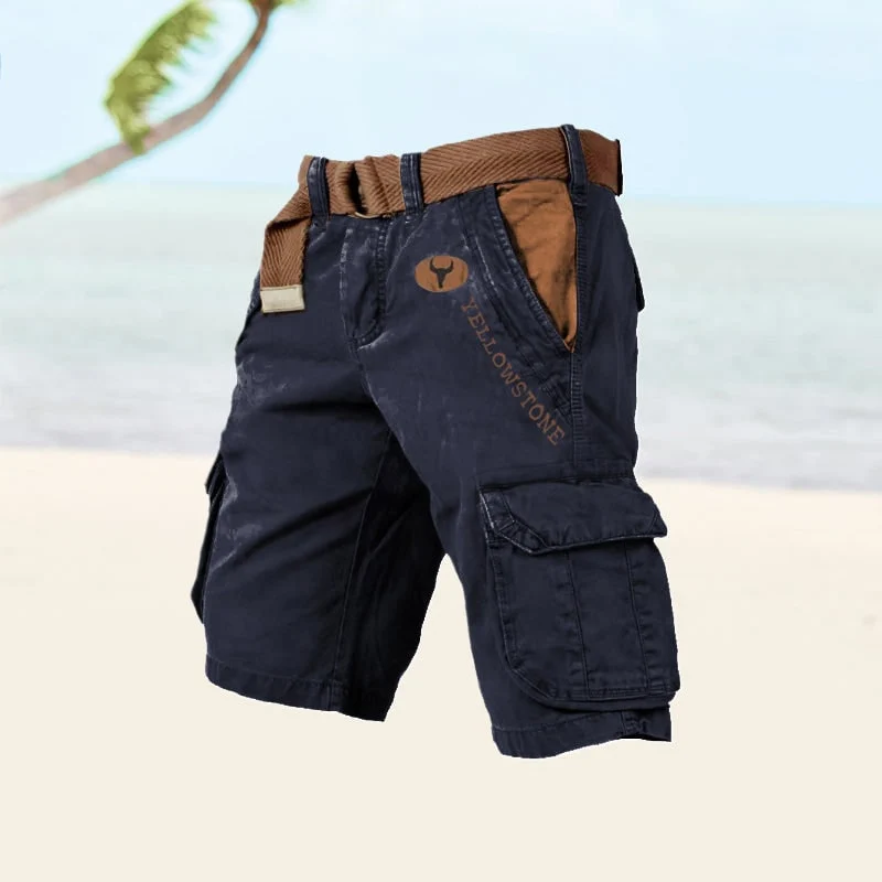 Pantaloncini Cargo Uomo Tasche Multiple Stile Utility Casual - Image 9