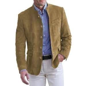 Uomo Giacca Blazer Casual Vestibilità Aderente Quotidiana