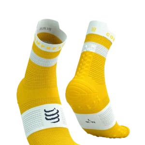 Compressport Pro Racing Socks V4.0 Run High - Lemon / White