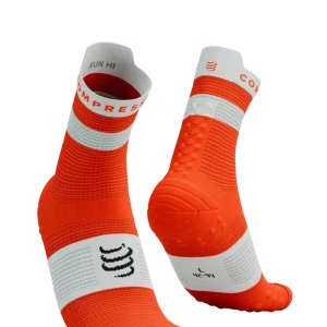 Compressport Pro Racing Socks V4.0 Run High - Tigerlily / White