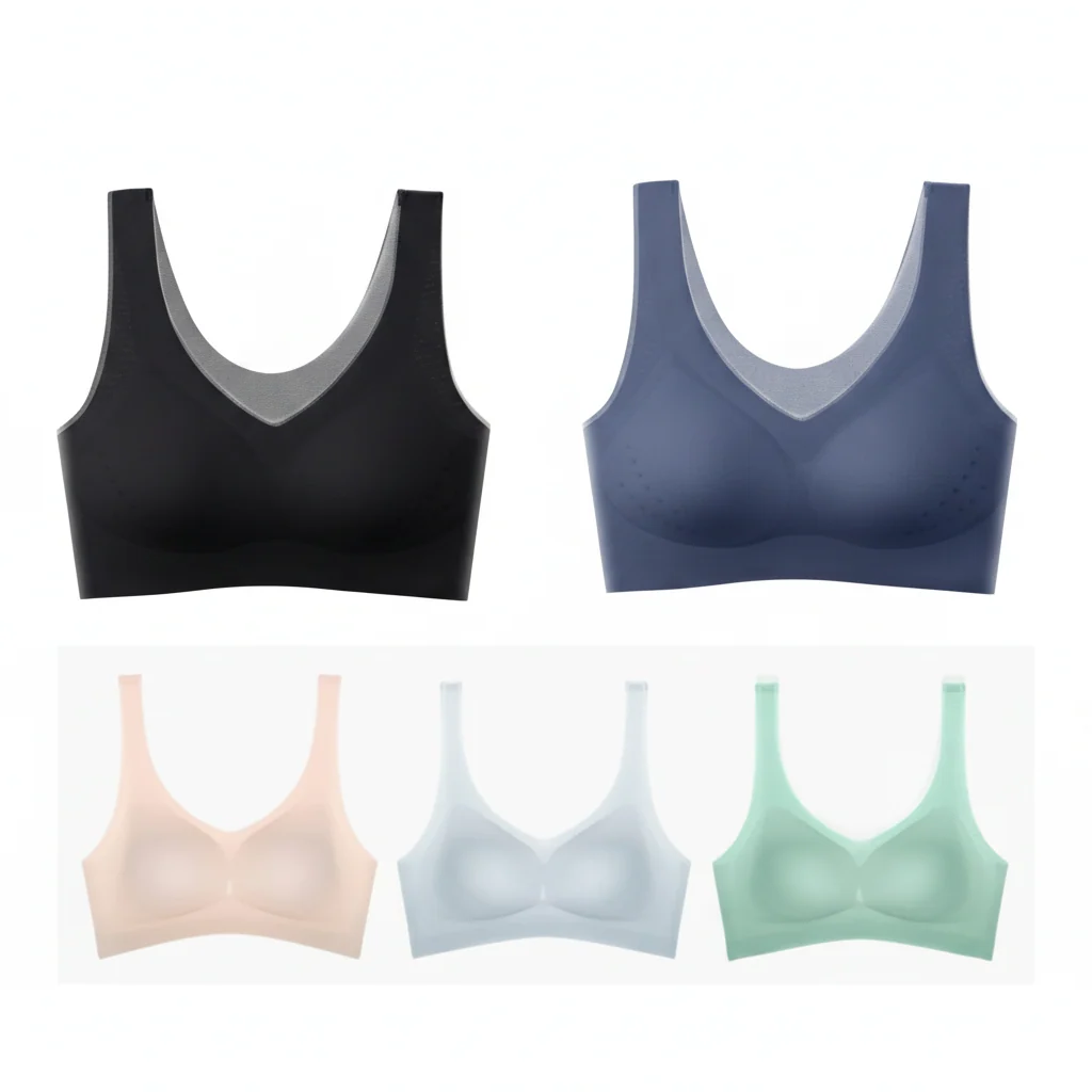 Donna Reggiseno Scollo V Supporto Quotidiano Linea Liscia - Image 7