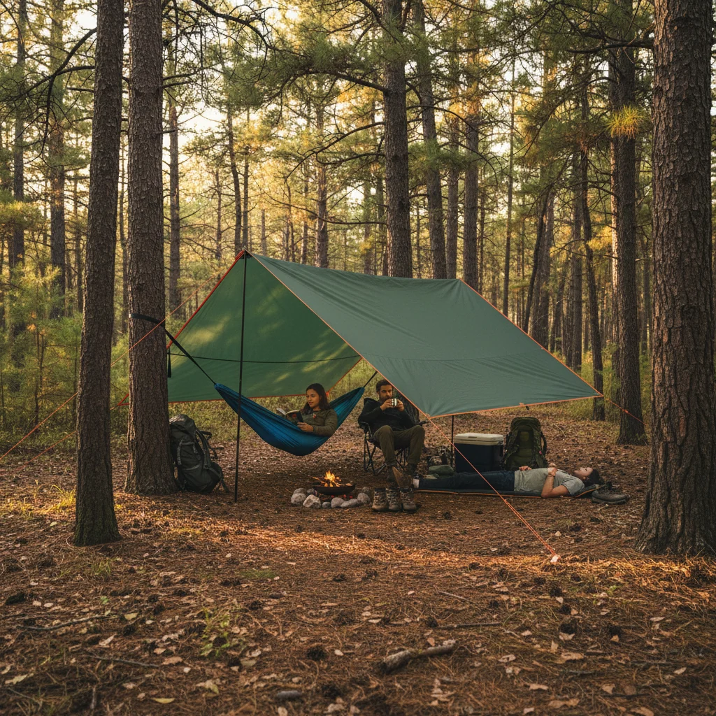 Telo Tarp Campeggio Riparo Outdoor Impermeabile - Image 2
