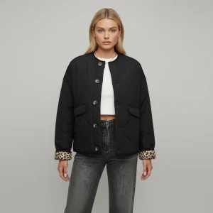 Modieuze Damesjas Luipaard Trendy Stijl Elke Gelegenheid